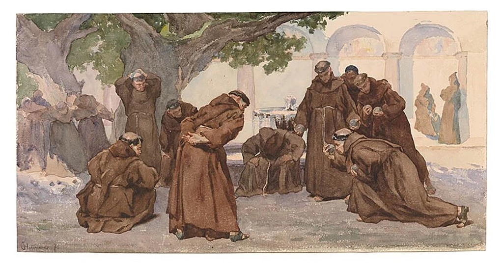 Monaci che giocano a bocce - Koninklijk Museum voor Schone Kunsten, Anversa